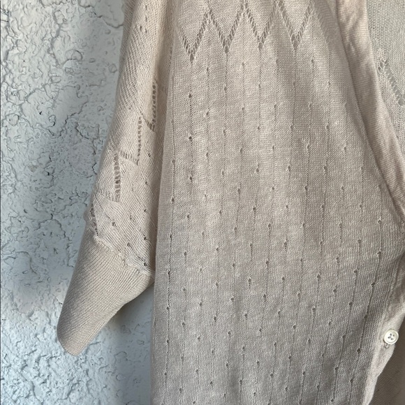 LOFT Light Cream Knit Cardigan - Picture 3 of 14